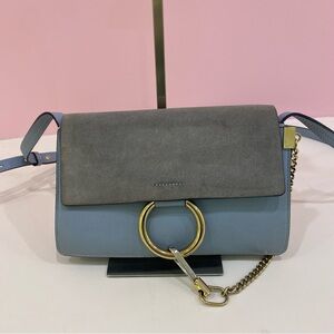 Chloe Faye Shoulder Bag (Blue)
